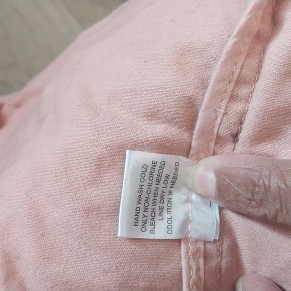 41 Hawthorn Pink Utility Jacket 100% Cotton Zip Snap Closure Pockets Hood Size S - Picture 8 of 8